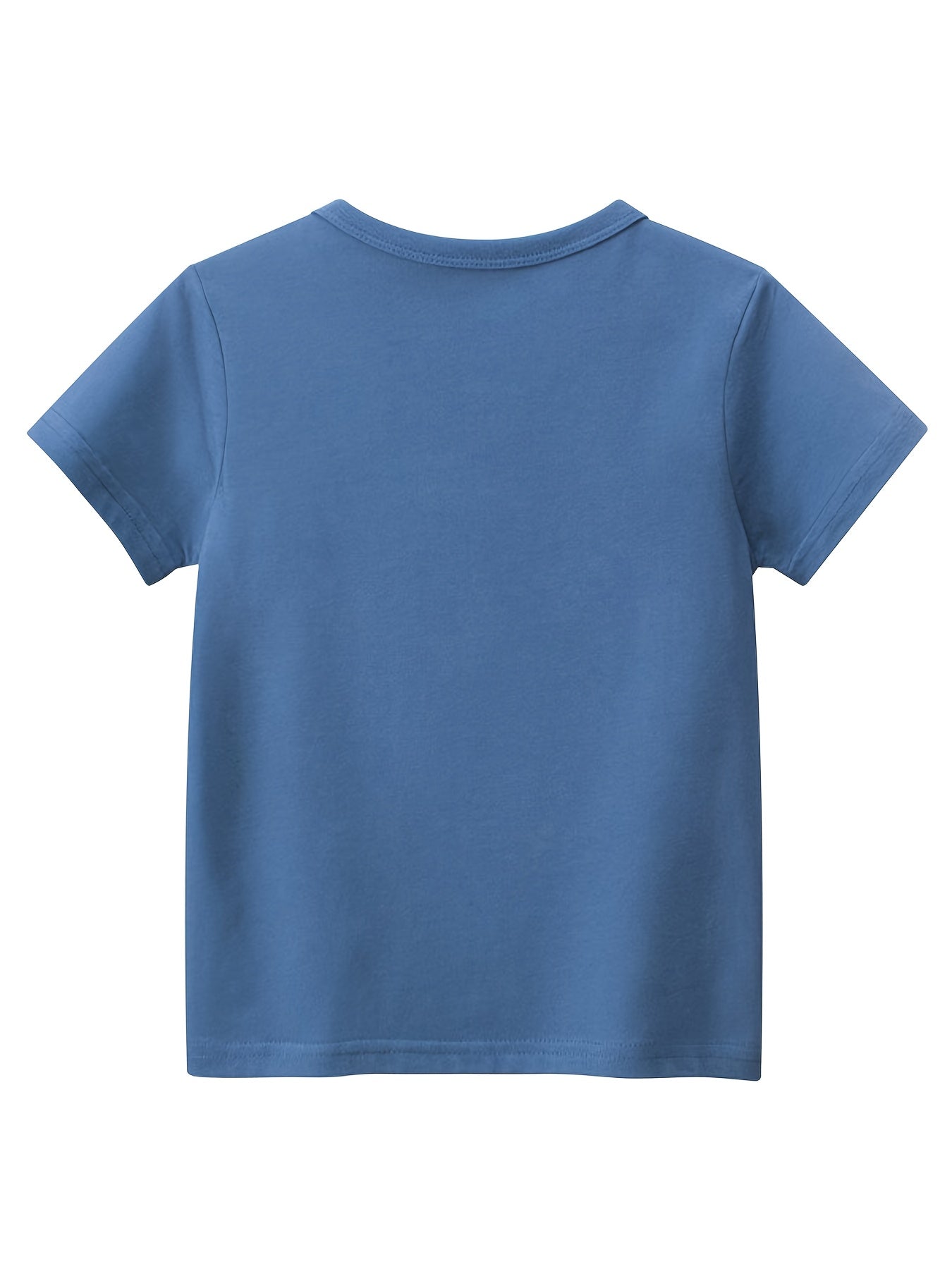 4 Stück süßes Cartoon-T-Shirt mit Hai- und Dinosaurier-Aufdruck für Jungen, lässig, cool und kurzärmlig