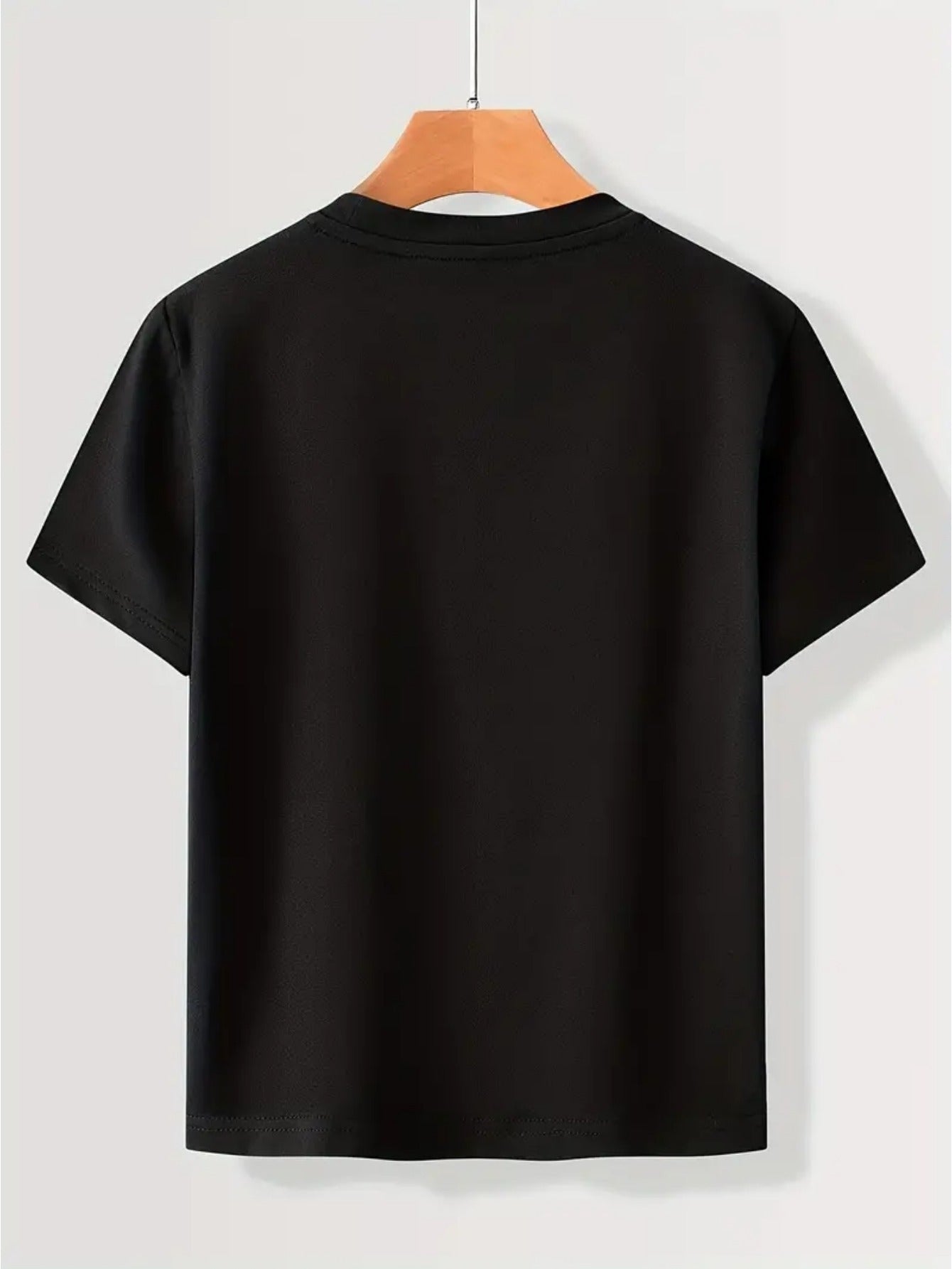 Jungenmode Baumwoll-T-Shirt mit Elasthan, kurze Ärmel, Rundhalsausschnitt – bequemes Frühlings-/Sommer-Oberteil, Jungenmode, Baumwolle