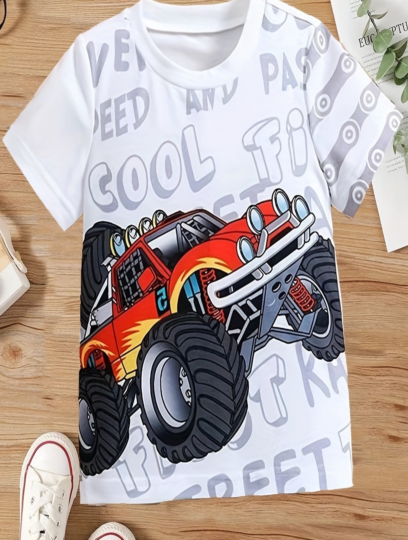 T-Shirt für Jungen mit Grafik für Geländefahrzeuge Off-road, kurzärmelig, Rundhalsausschnitt, bequem, weich und perfekt für den Sommer
