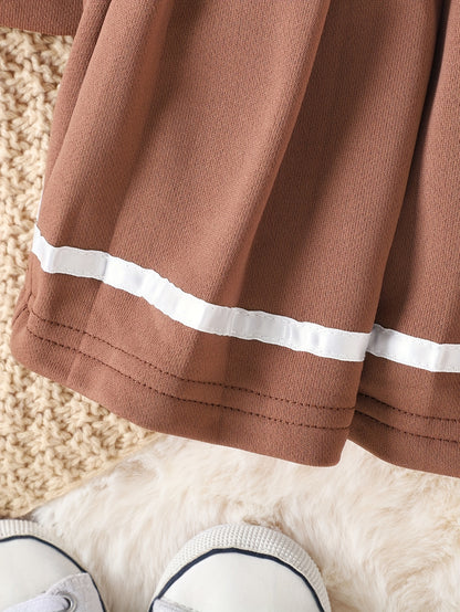 Preppy Stil Mädchen 2 stücke BABY Gedruckt Baseball Jacke + Falten Rock Set