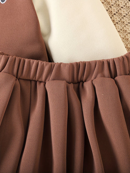 Preppy Stil Mädchen 2 stücke BABY Gedruckt Baseball Jacke + Falten Rock Set