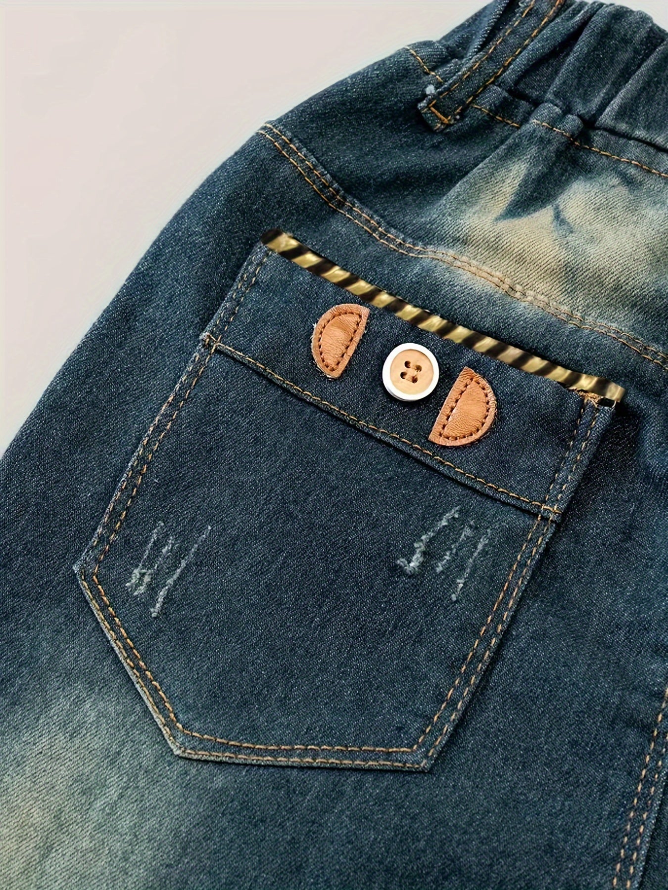 Stilvolle Vintage von Männern gewaschene Jeans lange Hosen für alle Jahreszeiten