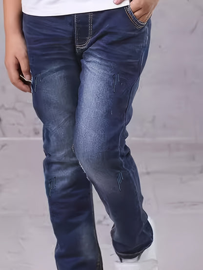 Stilvolle Vintage von Männern gewaschene Jeans lange Hosen für alle Jahreszeiten
