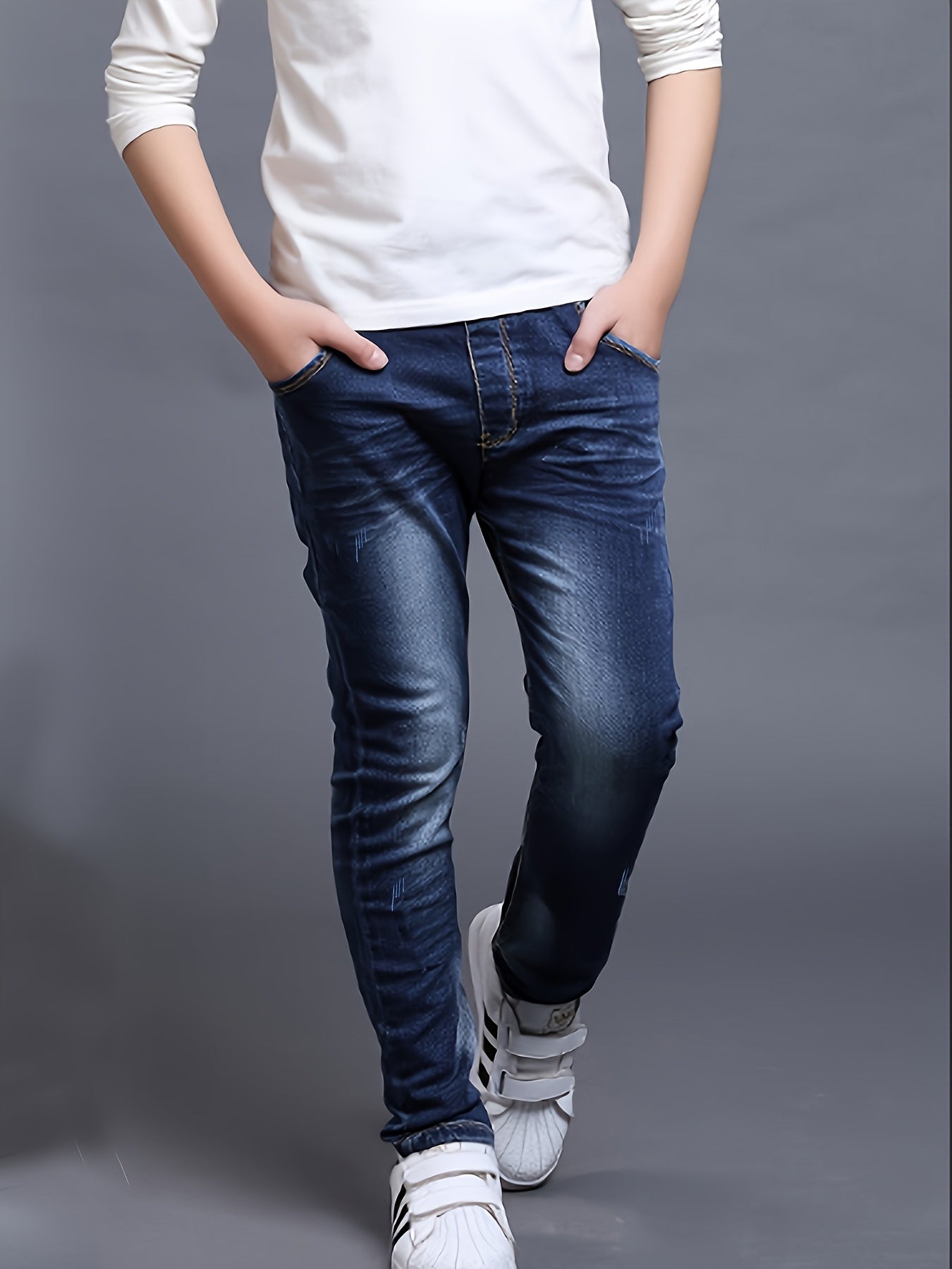 Stilvolle Vintage von Männern gewaschene Jeans lange Hosen für alle Jahreszeiten