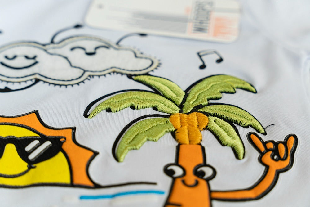 Jungen T-Shirt Shark und Palme Muster