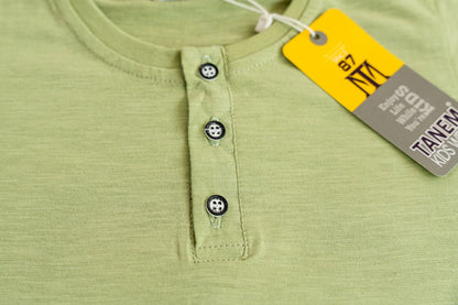 Jungen T-Shirt Zugeknöpft Einfarbig und Stilvoll