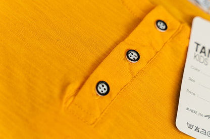 Jungen T-Shirt Zugeknöpft Einfarbig und Stilvoll