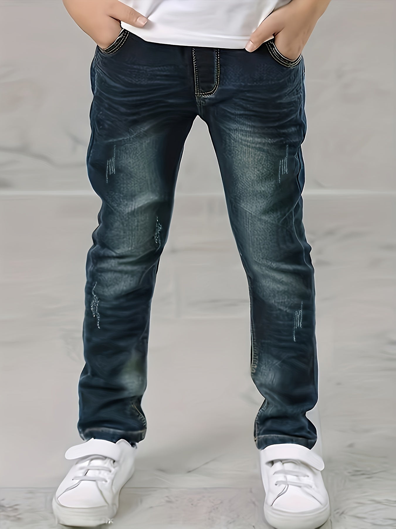 Stilvolle Vintage von Männern gewaschene Jeans lange Hosen für alle Jahreszeiten