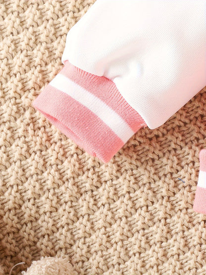 Preppy Stil Mädchen 2 stücke BABY Gedruckt Baseball Jacke + Falten Rock Set