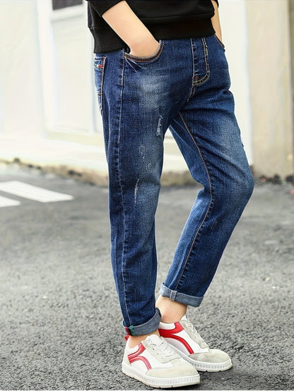 Lange Jeans für Jungen, geeignet für Frühling, Sommer und Herbst, lässiger Style für Kinder.