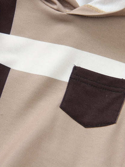 Lässiges 4-teiliges Set aus Kapuzenoberteil und Hose für Jungen